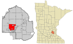 Hennepin County Minnesota Incorporated and Unincorporated areas Orono Highlighted